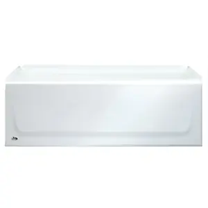 Bootz Industries 011-3302-00/2302 KONA Bathtub, 34 gal Capacity, 54 in L, 30 in W, 15-1/4 in H, Alcove Installation, Steel, White