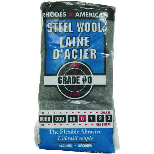 Rhodes American 10121155 Steel Wool, #0 Grit, Fine, Gray