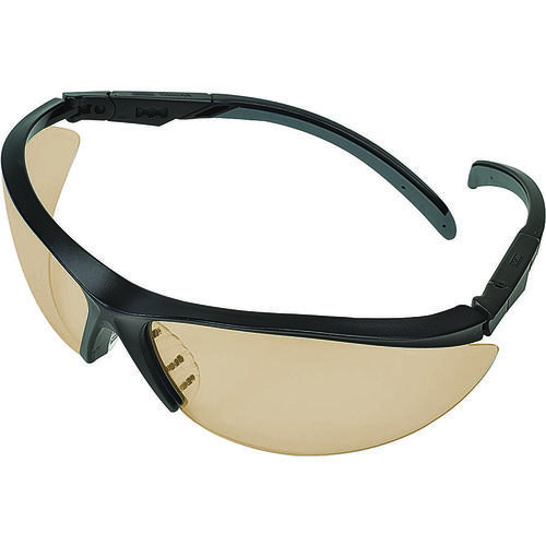 Essential Safety Glasses, Anti-Fog Lens, Semi-Rimless Frame, Black Frame