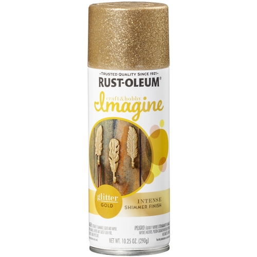 Spray Paint, Glitter, Gold, 10.25 oz