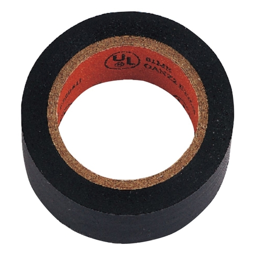 Electrical Tape, 30 ft L, 0.75 in W, PVC Backing, Black - pack of 108