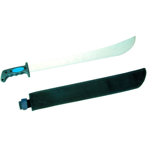 18 in Blade, 23-1/2 in OAL, 18 in Blade, High Carbon Steel Blade, Rubber Handle