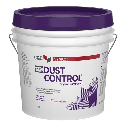 Sheetrock 331351 Dust Control Drywall Compound, Paste, Off White, 13.5 L