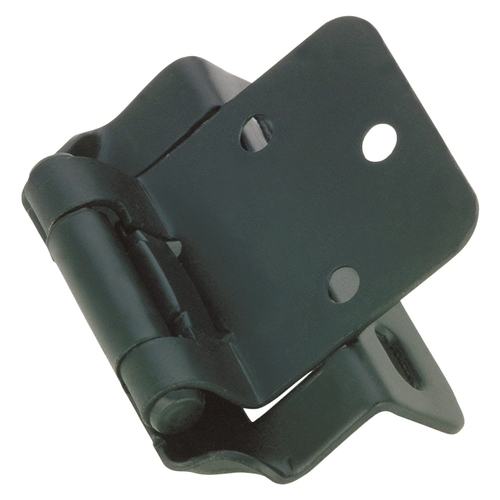 Richelieu Hardware BP13990 Hinge, 5/8 in Overlay, Self Close Black Pair