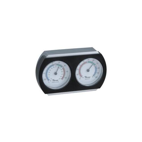 Hygrometer, -10 to 130 deg F, Black/Silver