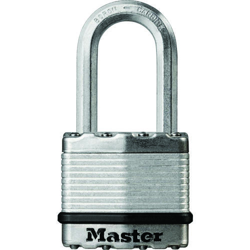 Magnum Series Padlock, Keyed Alike Key, 5/16 in Dia Shackle, 1-1/2 in H Shackle, Zinc Silver