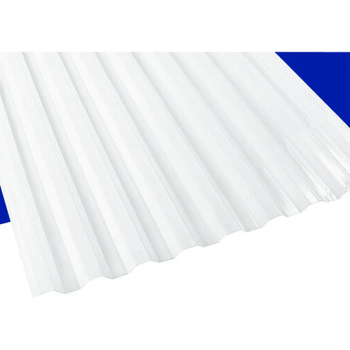 Corrugated Panel, 12 ft L, 26 in W, Greca 76 Profile, 0.032 in Thick Material, Polycarbonate, Opal White - pack of 10
