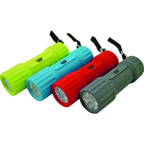 Flashlight, AAA Battery, LED Lamp, 50 Lumens, 25 m Beam Distance, 12 hrs Run Time Blue Green Red and Orange