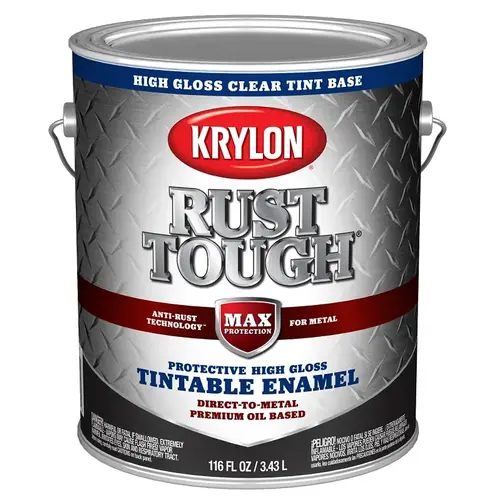 Rust Tough Tintable Enamel, Gloss, Clear, 1 gal - pack of 4