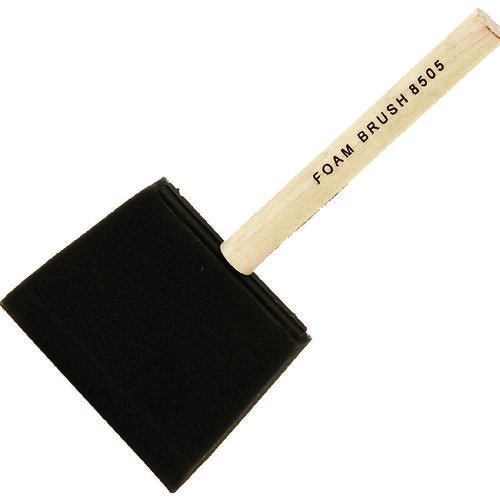 Paint Brush, 4 W in Brush, Foam Brush, Wood Handle