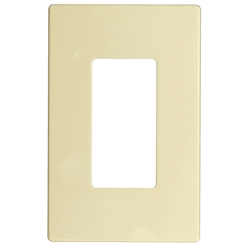 PJS Wallplate, 4-7/8 in L, 3-1/8 in W, 1 -Gang, Polycarbonate, Light Almond - pack of 20