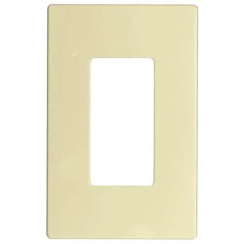 PJS Wallplate, 4-7/8 in L, 3-1/8 in W, 1 -Gang, Polycarbonate, Light Almond