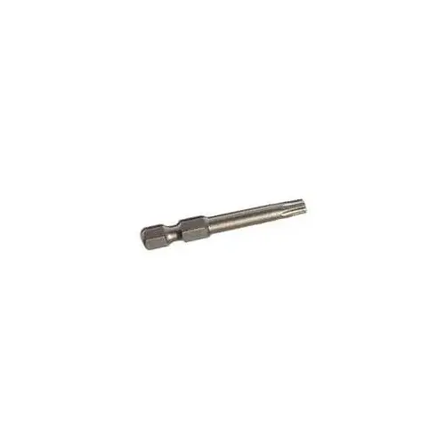 Power Bit, T40 Drive, Torx Drive, 1/4 in Shank, Hex Shank, 2 in L, Hardened Carbon Steel