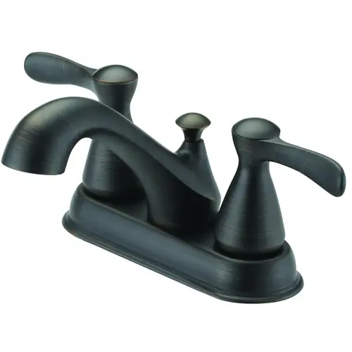 Lavatory Faucet, 1.2 gpm, 2-Faucet Handle, 3-Faucet Hole, Metal/Plastic, Venetian Bronze