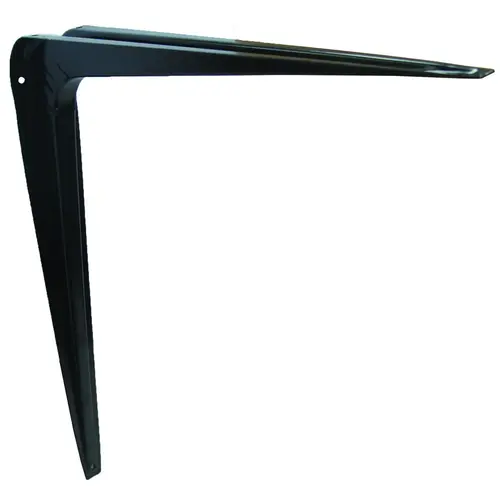 Shelf Bracket, 170 lb/Pair, 14 in L, 11 in H, Steel, Black - pack of 20