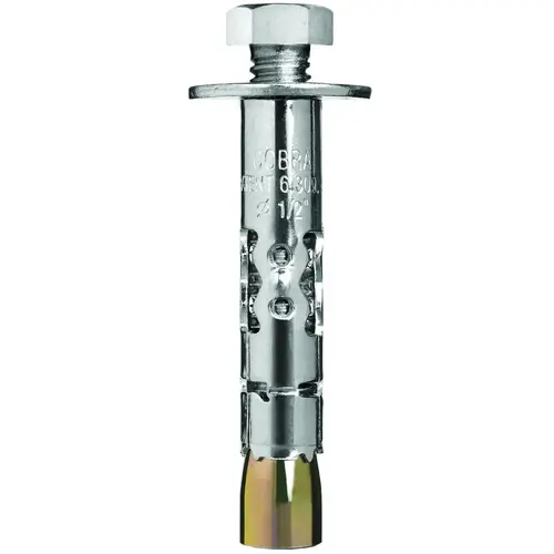 COBRA 609R Sleeve Anchor, 3/8 in Dia, 4 in L, 750 lb, Steel, Plated - pack of 4