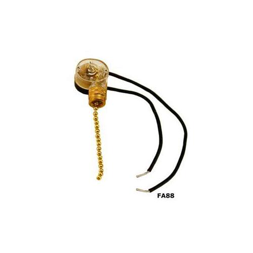 ATRON FA88 3-Way Fan Switch with Pull Chain, Brass