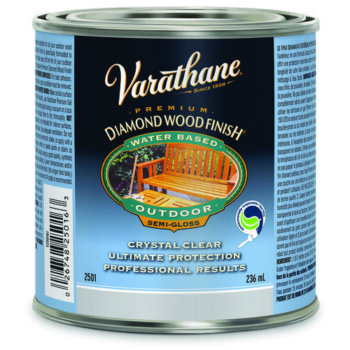 Varathane Y250161 Wood Varnish, Semi-Gloss, Clear, Liquid, 236 mL, Can