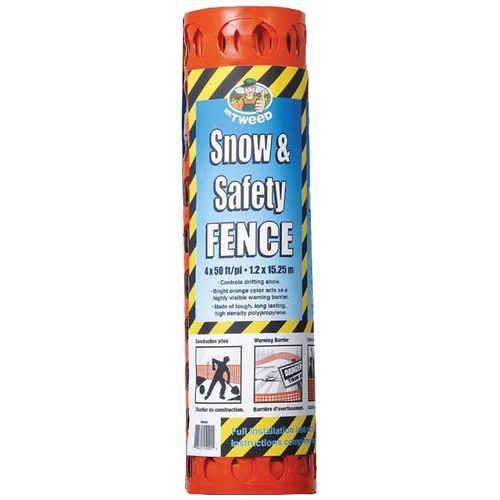 TWD PSF4100 Snow and Safety Fence, 100 ft L, Polypropylene, Orange