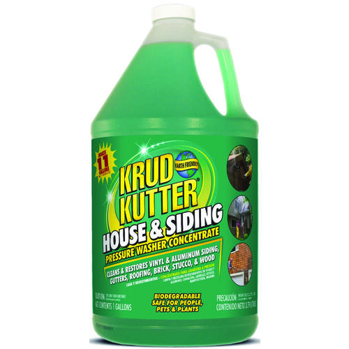 Krud Kutter HS014 House and Siding Cleaner, Liquid, Mild, 1 gal Bottle