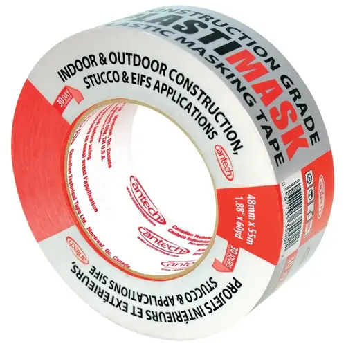 35002 Masking Tape, 55 m L, 48 mm W, Polyethylene Backing, Red