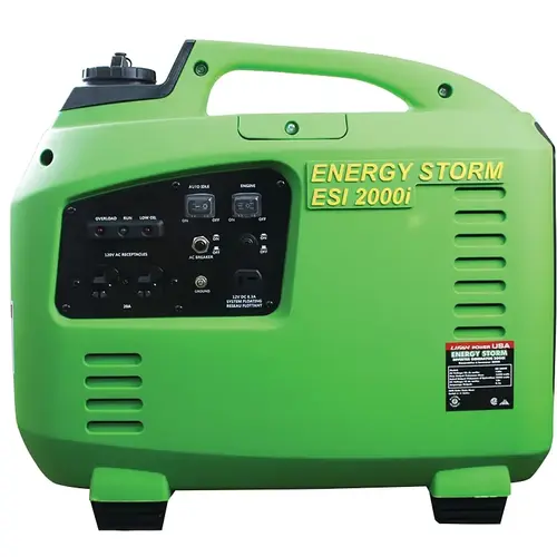 ESI2000I-CA Inverter Generator, 16.6 A, 120 VAC, 12 VDC, 2000 W Output, Unleaded Gas, 1 gal Tank, 3 hr Run Time