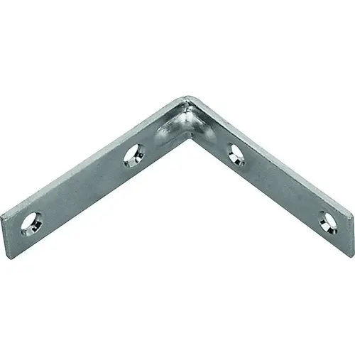 Corner Brace, 2-1/2 in L, 2-1/2 in W, 5/8 in H, Steel, Zinc-Plated, 2 mm Thick Material - pack of 4