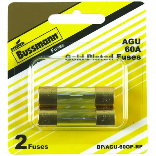 Bussmann BP/AGU-60GP-RP Ferrule Fuse, 60 A - pack of 2