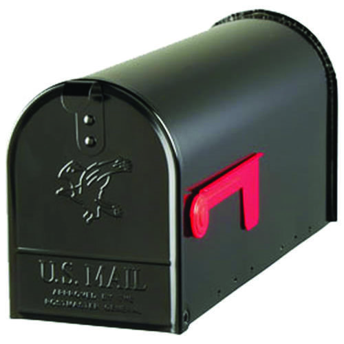 Gibraltar Mailboxes E1100BAM Elite Series E1100B00 Mailbox, 800 cu-in Capacity, Galvanized Steel, Powder-Coated, 6.9 in W, Black