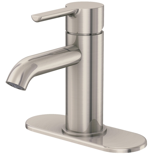 Lavatory Faucet, 1-Faucet Handle, Brushed Nickel