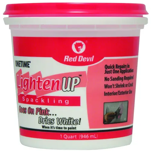 Red Devil 0574 Onetime 1 Qt. Lightweight Latex Lighten Up Spackling White