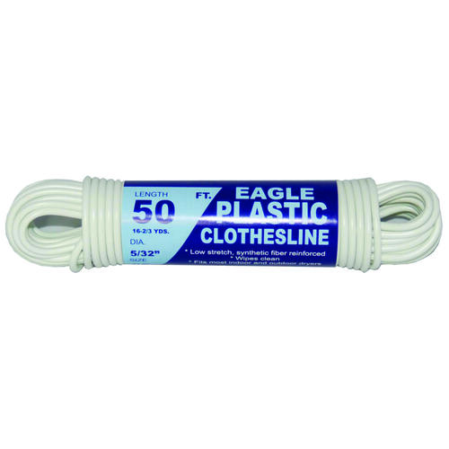 Clothesline, 50 ft L, Plastic