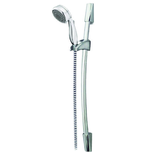 Wall Bar Hand Shower, 1/2 in Connection, 2.5 gpm, 7-Spray Function, Chrome, 72 in L Hose