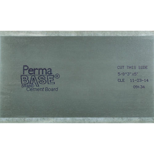 PermaBase 50000066-XCP40 CB36580500 Backer Board, 5 ft L, 3 ft W, 5/8 in Thick, Cement/Polystyrene, Gray - pack of 40
