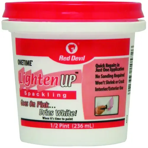 Red Devil 0572 Onetime 1/2 Pt. Lightweight Latex Lighten Up Spackling White