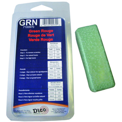 Buffing Compound, 1/2 in Thick, Emerald Green Rouge, Green