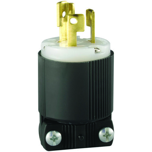 Eaton CWL515P Electrical Plug, 2 -Pole, 15 A, 125/250 V, NEMA: NEMA L5-15, Black/White