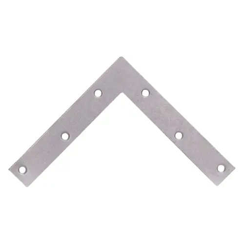 Corner Brace, 6 in L, 6 in W, 1 in H, Galvanized Steel, Galvanized, 2 mm Thick Material