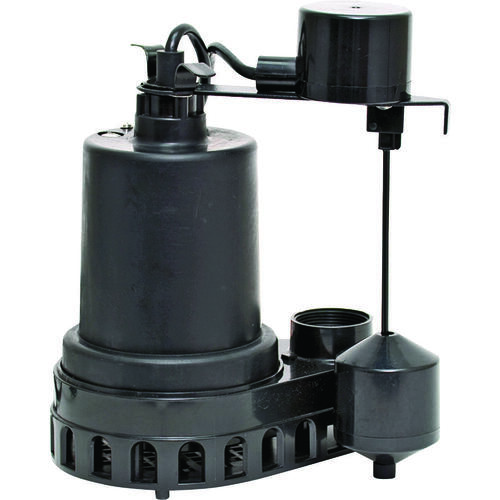 SUPERIOR PUMP 92572 Sump Pump, 4.9 A, 120 V, 0.5 hp, 1-1/2 in Outlet, 55 gpm, Thermoplastic