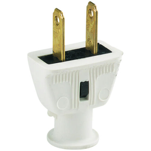 Eaton BP183W-SP-L Electrical Plug, 2 -Pole, 15 A, 125 V, NEMA: NEMA 1-15, White