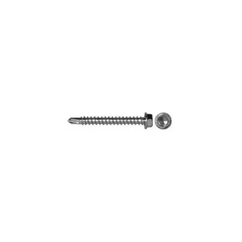 Reliable HTZ1034VP Screw, #10-16 Thread, 0.901 in L, Full Thread, Hex Drive, Self-Drilling Point, Steel, Zinc, 100 BX