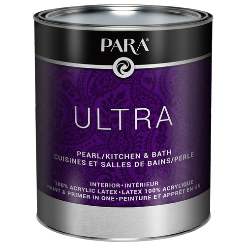 Ultra 8210 8214-14 Interior Kitchen and Bath Paint, Pearl, White, 1 qt