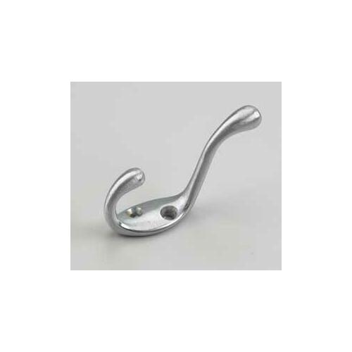 Utility Coat Hook, 60 kg, 2-Hook, Metal White