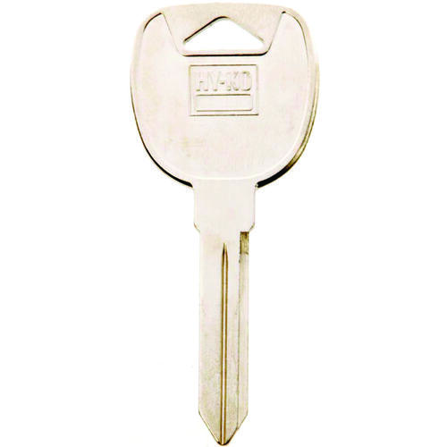 Hy-Ko 11010B91 Key Blank, Solid Brass, Nickel, For: Automobile, Many General Motors Vehicles