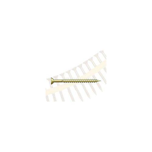 Deck Screw, #8 Thread, 2 in L, Flat Head, #3 Drive, 300 Stainless Steel Yellow - pack of 2000