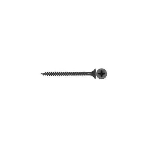 RzR Series Screw, 2-1/2 in L, Fine, Full Thread, Flat Head, Phillips Drive, Type S Point, Steel Black - pack of 500