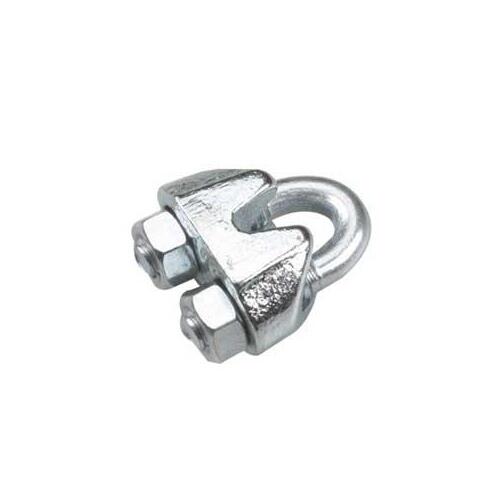 Wire Rope Clamp, 1/8 in Dia Cable, 14 mm L, Steel, Zinc - pack of 10