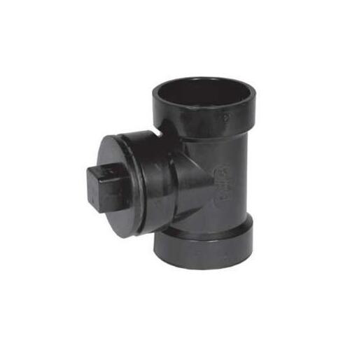 IPEX USA LLC 027148 Cleanout Tee with Plug, 4 x 3 in, Hub x Hub x FPT, SCH 40 Schedule
