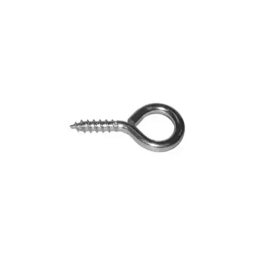 Screw Eye, 5/64 in Dia Wire, 8 mm L Thread, 3/4 in OAL, Steel, Zinc - pack of 840