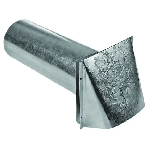 Builder's Best 110889 P-TANIUM Dryer Vent Hood, 6 in W Hood, 6 in H Hood, 4 in Duct Galvanized